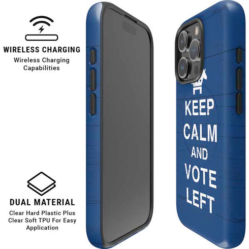 Keep Calm And Vote Left iPhone 16 Pro Magsafe Impact Case